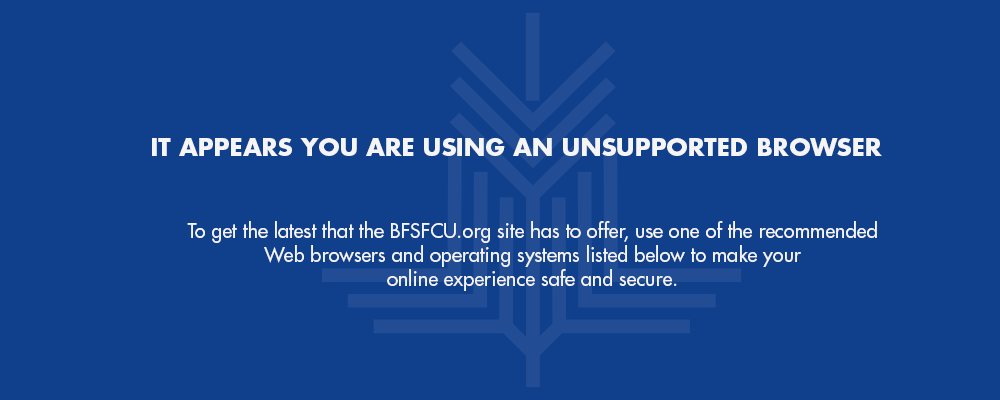 It appears you are using an unsupported browser 